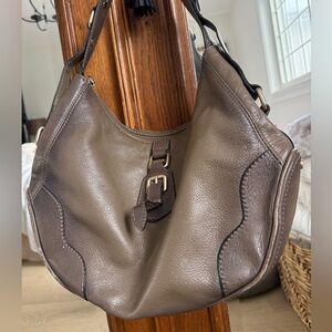 Elegant Brown Danier Leather Shoulder Bag